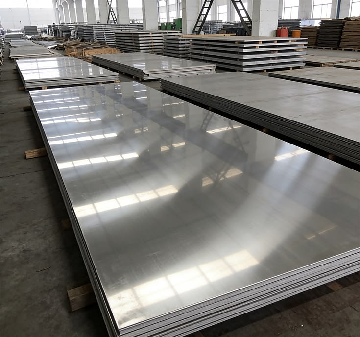 Stack of stainless steel sheets